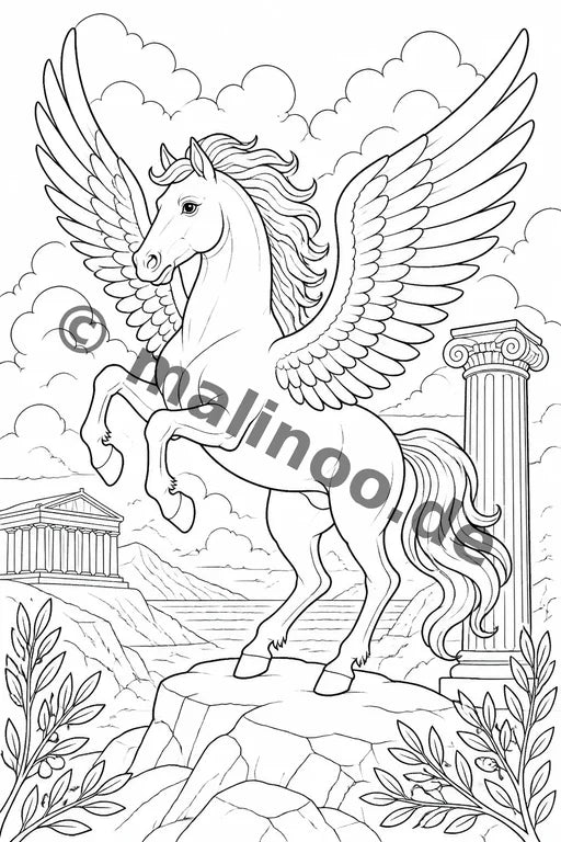 Griechenland Malbuch 20 Ausmalbilder gedruckt+gebunden – Vorschaubild 8