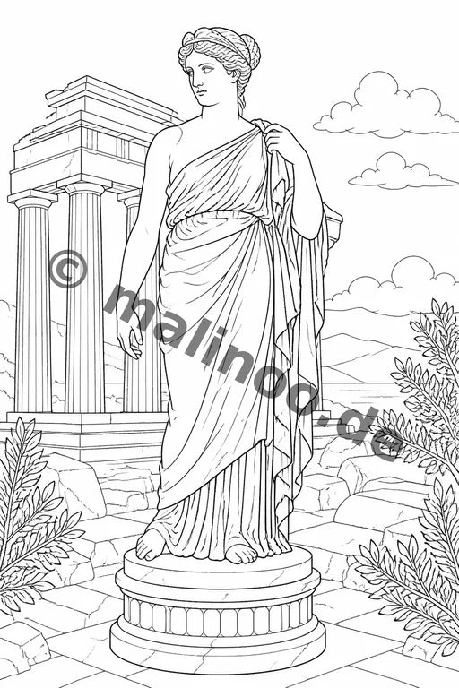 Griechenland Malbuch 20 Ausmalbilder gedruckt+lose – Vorschaubild 2