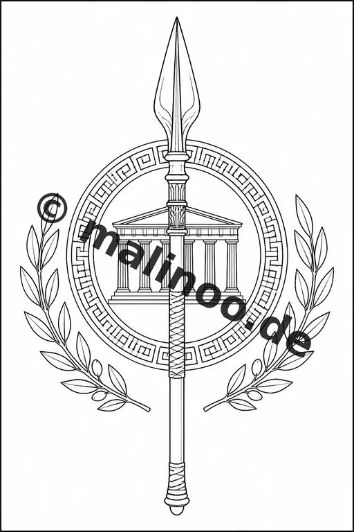 Griechenland Malbuch 20 Ausmalbilder gedruckt, ungebunden – Vorschaubild 3