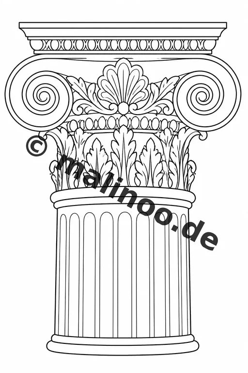 Griechenland Malbuch 20 Ausmalbilder gedruckt, ungebunden – Vorschaubild 4