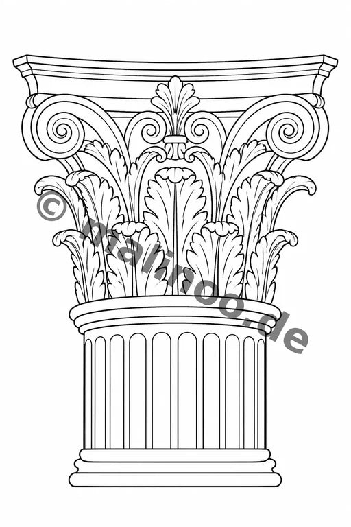 Griechenland Malbuch 50 Ausmalbilder PDF Download – Vorschaubild 4