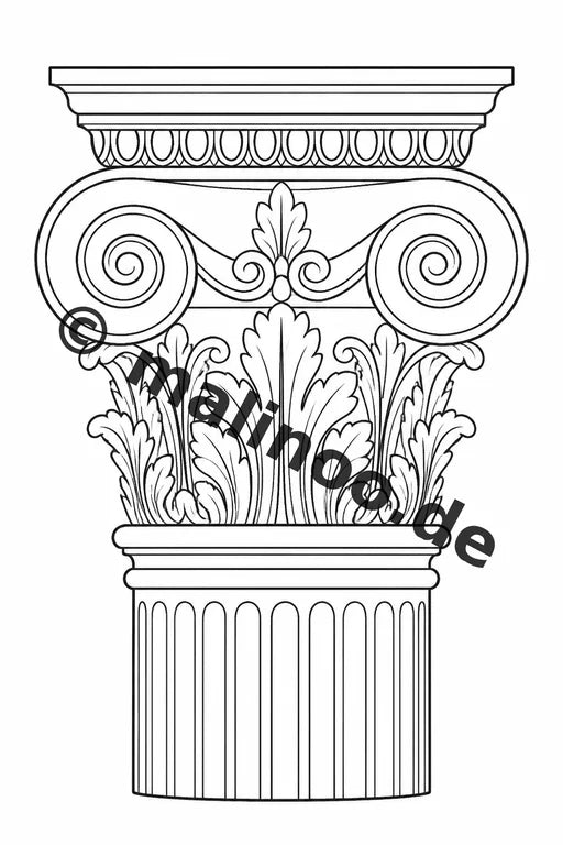 Griechenland Malbuch 50 Ausmalbilder PDF Download digital – Vorschaubild 4