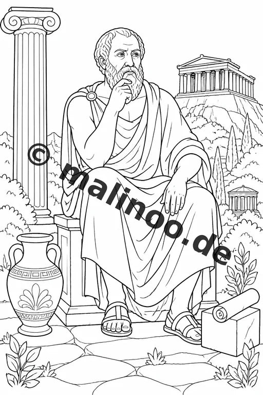 Griechenland Malbuch 50 Ausmalbilder PDF Download digital – Vorschaubild 5