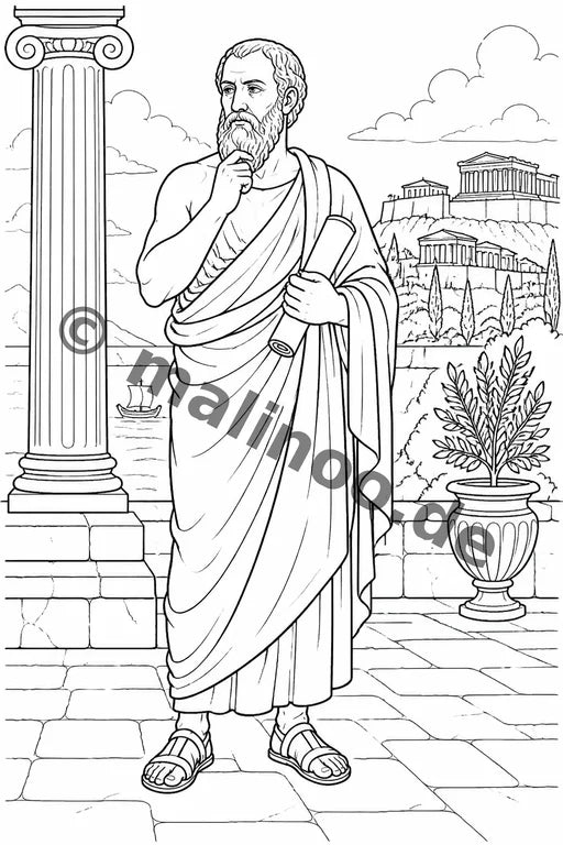 Griechenland Malbuch 50 Ausmalbilder PDF Download – Vorschaubild 5
