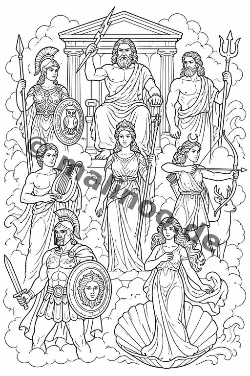 Griechenland Malbuch 50 Ausmalbilder gedruckt+gebunden – Vorschaubild 7
