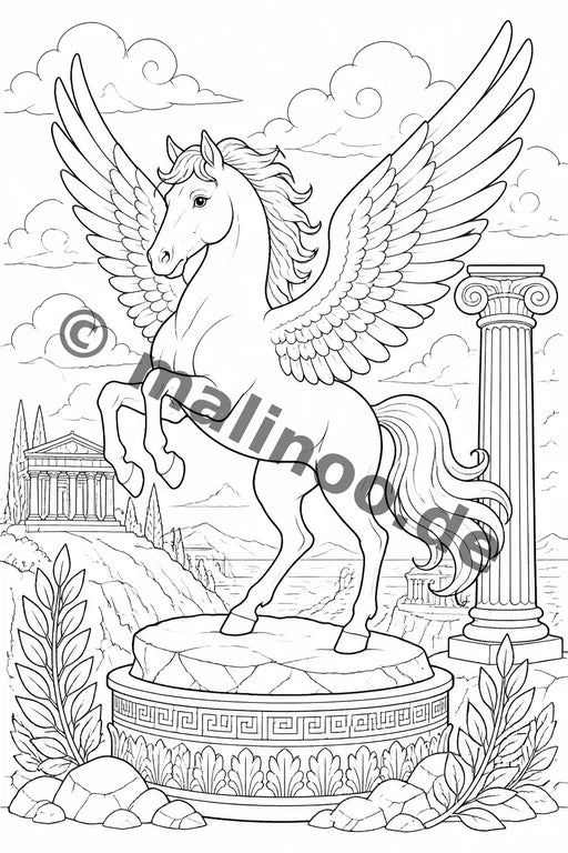 Griechenland Malbuch 50 Ausmalbilder gedruckt+gebunden – Vorschaubild 8