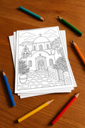 Griechenland Malbuch 50 Ausmalbilder gedruckt+lose – Mockup-Ansicht