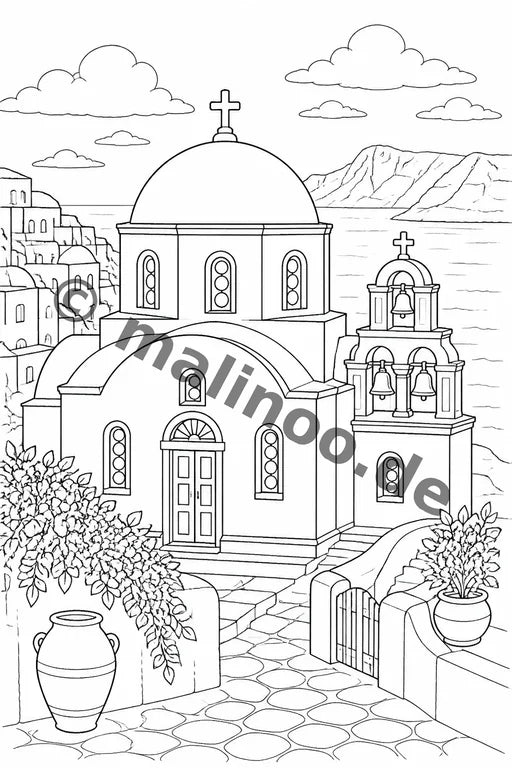 Griechenland Malbuch 50 Ausmalbilder gedruckt+lose – Vorschaubild 10