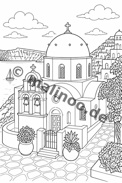 Griechenland Malbuch 50 Ausmalbilder gedruckt+lose – Vorschaubild 10