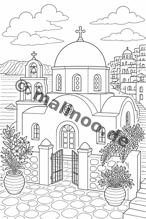 Griechenland Malbuch 50 Ausmalbilder gedruckt+lose – Vorschaubild 10