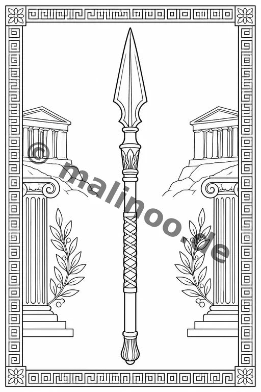 Griechenland Malbuch 50 Ausmalbilder gedruckt+lose – Vorschaubild 3