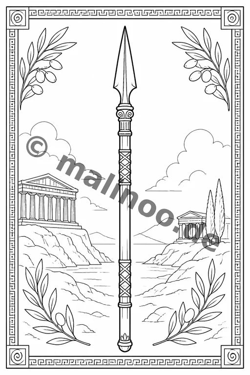 Griechenland Malbuch 50 Ausmalbilder gedruckt+lose – Vorschaubild 3