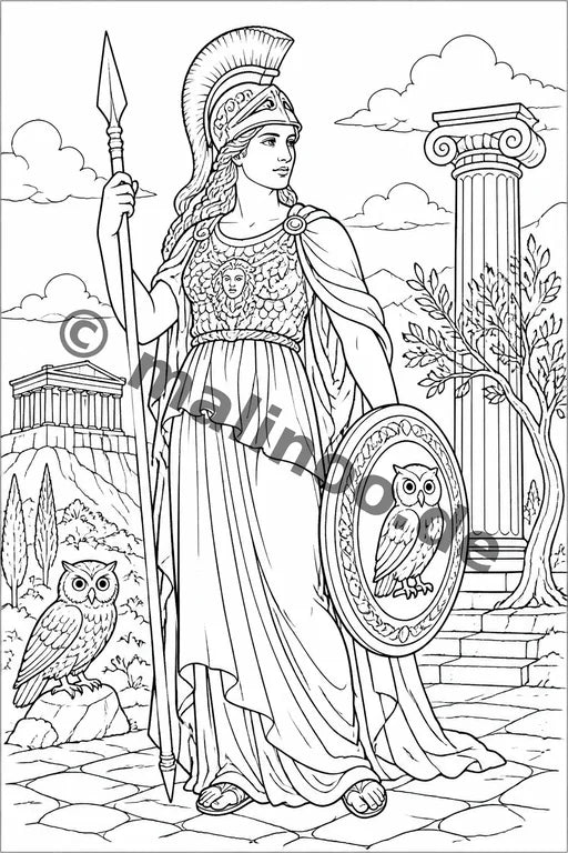 Griechenland Malbuch 50 Ausmalbilder gedruckt+lose – Vorschaubild 6