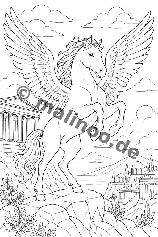 Griechenland Malbuch 50 Ausmalbilder gedruckt+lose – Vorschaubild 8
