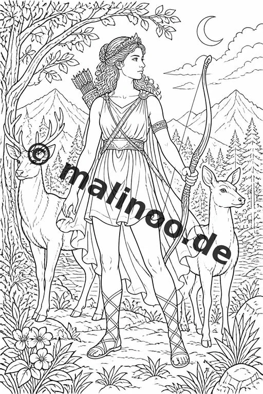 Griechische Götter Malbuch 100 Ausmalbilder PDF Download digital – Vorschaubild 5