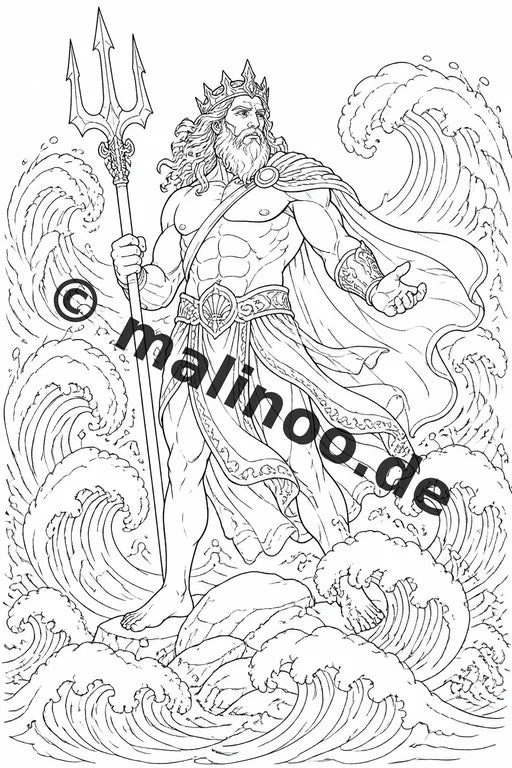 Griechische Götter Malbuch 100 Ausmalbilder gedruckt, ungebunden – Vorschaubild 2