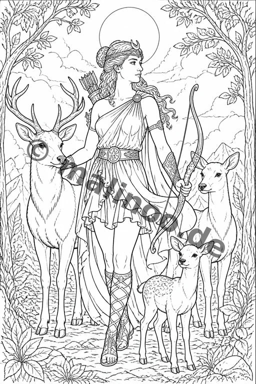 Griechische Götter Malbuch 20 Ausmalbilder PDF Download – Vorschaubild 5