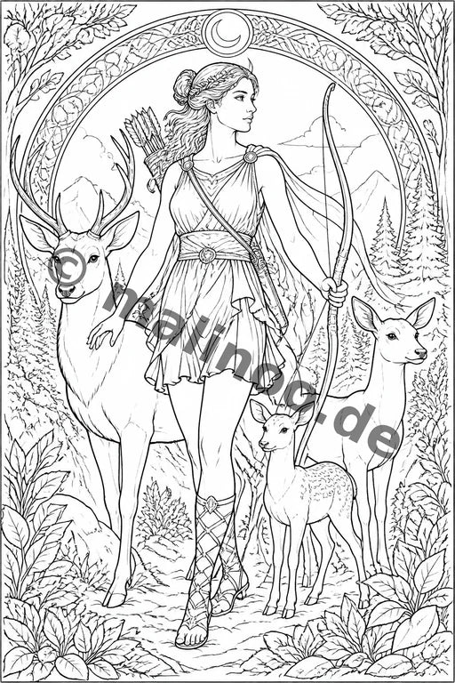 Griechische Götter Malbuch 20 Ausmalbilder PDF Download – Vorschaubild 5