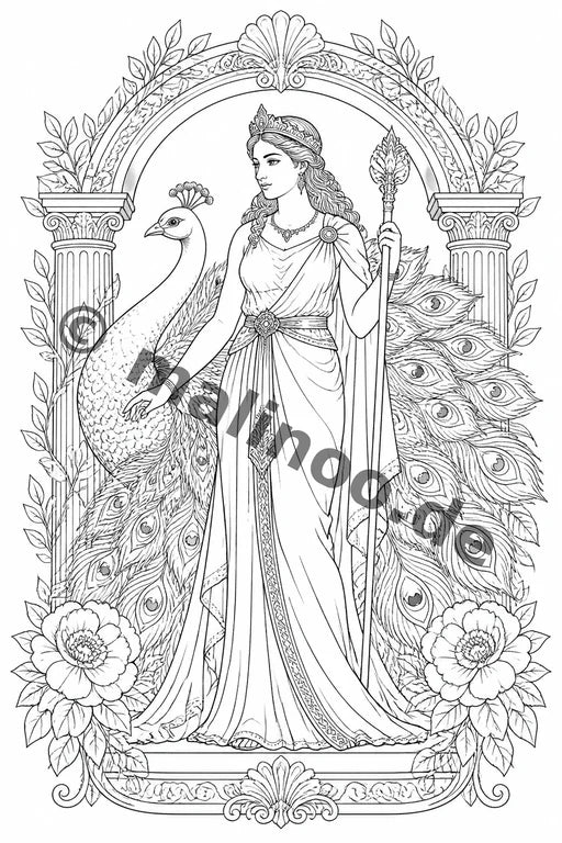 Griechische Götter Malbuch 20 Ausmalbilder gedruckt+gebunden – Vorschaubild 10