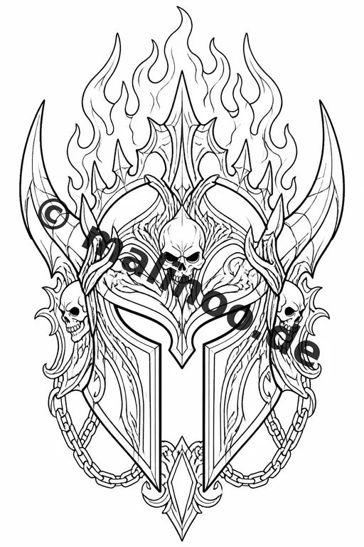 Griechische Götter Malbuch 20 Ausmalbilder gedruckt, ungebunden – Vorschaubild 3