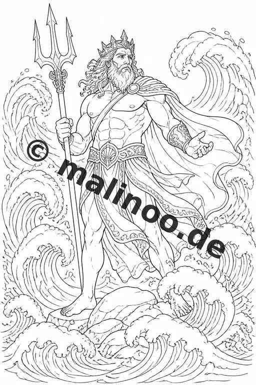 Griechische Götter Malbuch 50 Ausmalbilder PDF Download digital – Vorschaubild 2