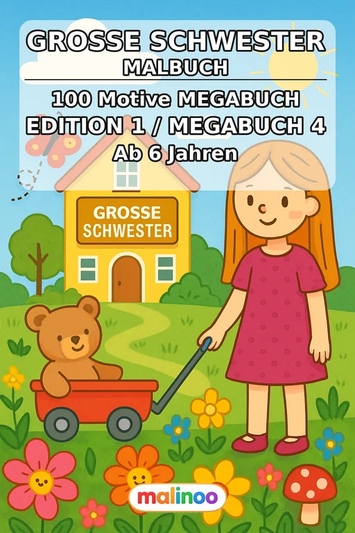 Große Schwester Malbuch 100 Ausmalbilder PDF Download – Cover