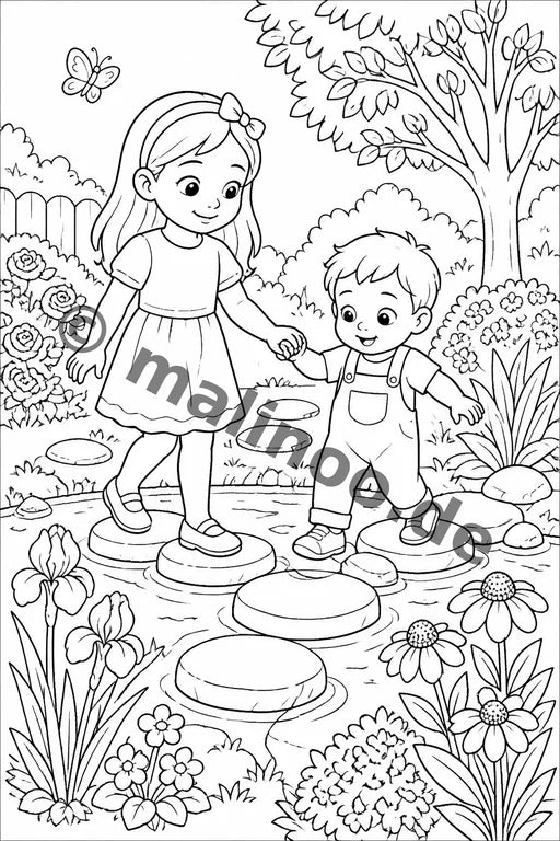 Große Schwester Malbuch 100 Ausmalbilder PDF Download – Vorschaubild 2