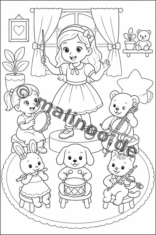 Große Schwester Malbuch 100 Ausmalbilder PDF Download – Vorschaubild 5