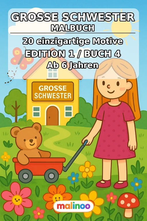 Große Schwester Malbuch 20 Ausmalbilder PDF Download – Cover