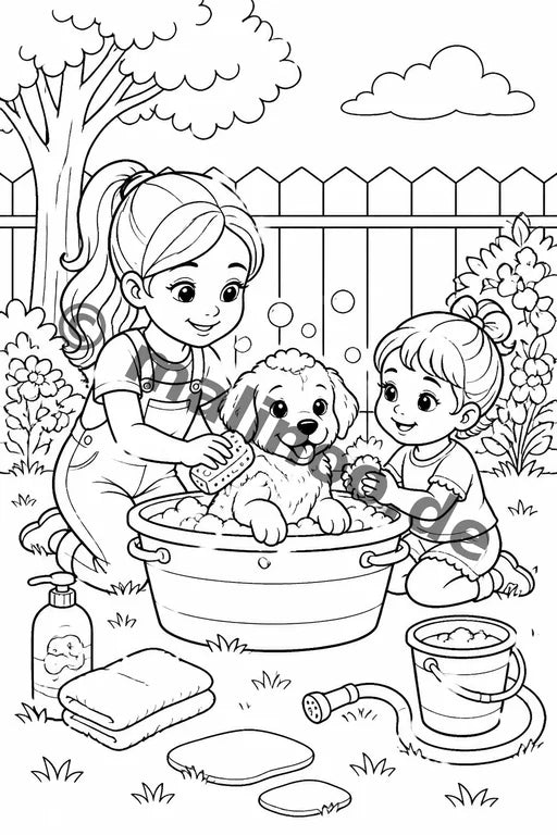 Große Schwester Malbuch 20 Ausmalbilder PDF Download – Vorschaubild 3