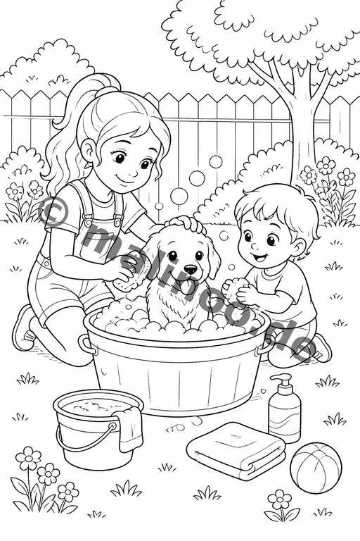 Große Schwester Malbuch 20 Ausmalbilder PDF Download – Vorschaubild 3