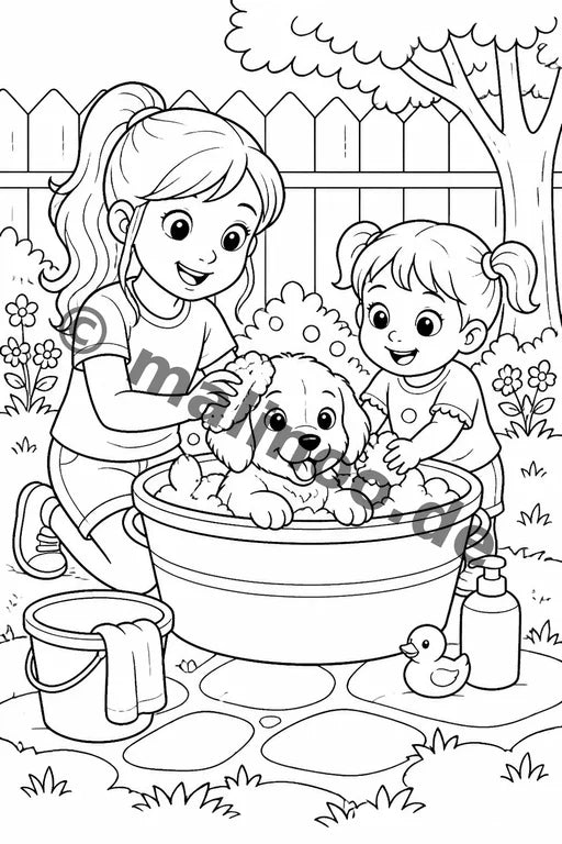 Große Schwester Malbuch 20 Ausmalbilder PDF Download – Vorschaubild 3