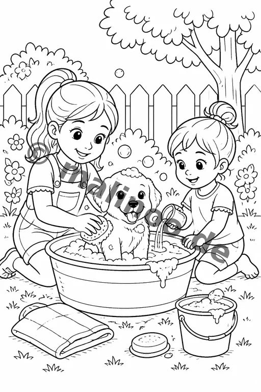 Große Schwester Malbuch 20 Ausmalbilder PDF Download – Vorschaubild 3