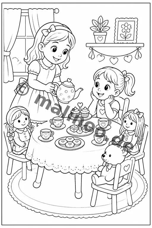 Große Schwester Malbuch 20 Ausmalbilder PDF Download – Vorschaubild 4