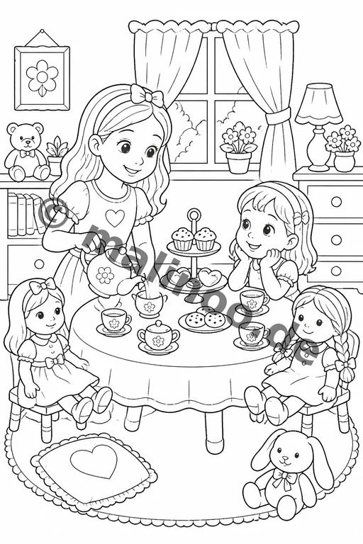 Große Schwester Malbuch 20 Ausmalbilder PDF Download – Vorschaubild 4