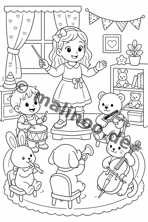Große Schwester Malbuch 20 Ausmalbilder PDF Download – Vorschaubild 5
