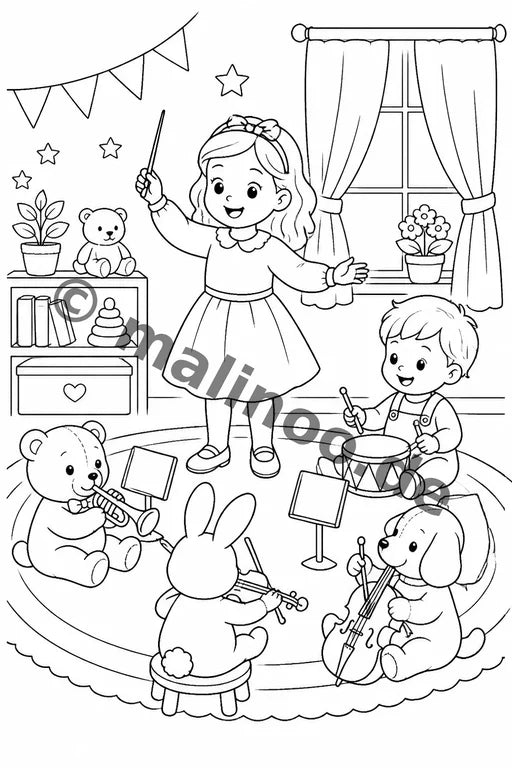 Große Schwester Malbuch 20 Ausmalbilder PDF Download – Vorschaubild 5