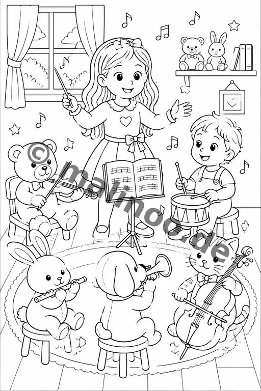 Große Schwester Malbuch 20 Ausmalbilder PDF Download – Vorschaubild 5