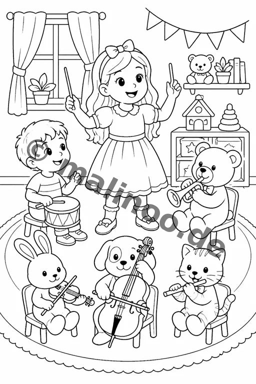 Große Schwester Malbuch 20 Ausmalbilder PDF Download – Vorschaubild 5