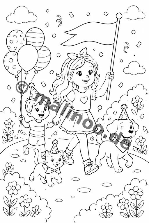 Große Schwester Malbuch 20 Ausmalbilder gedruckt+gebunden – Vorschaubild 10