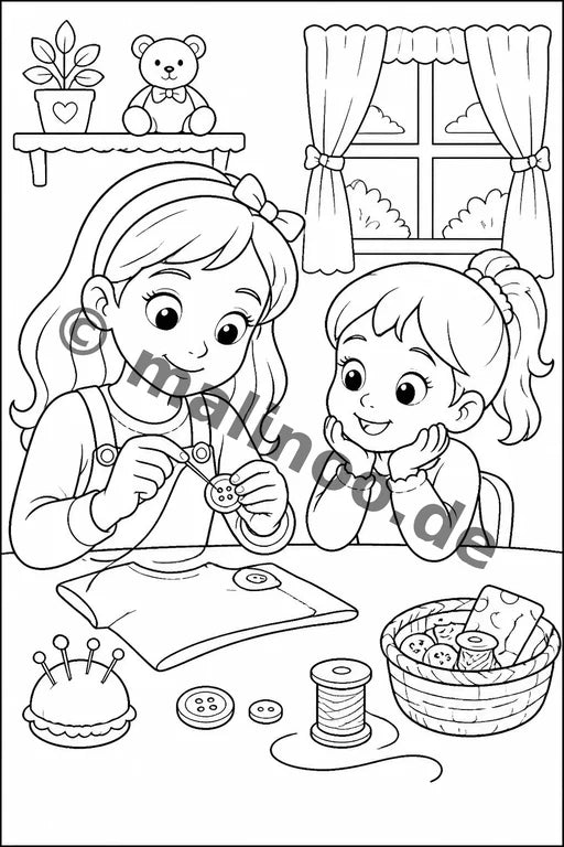 Große Schwester Malbuch 20 Ausmalbilder gedruckt+gebunden – Vorschaubild 6