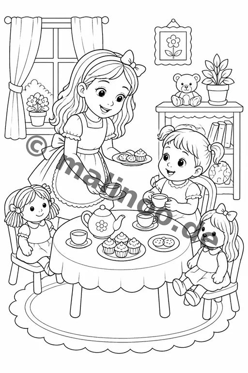 Große Schwester Malbuch 50 Ausmalbilder PDF Download – Vorschaubild 4