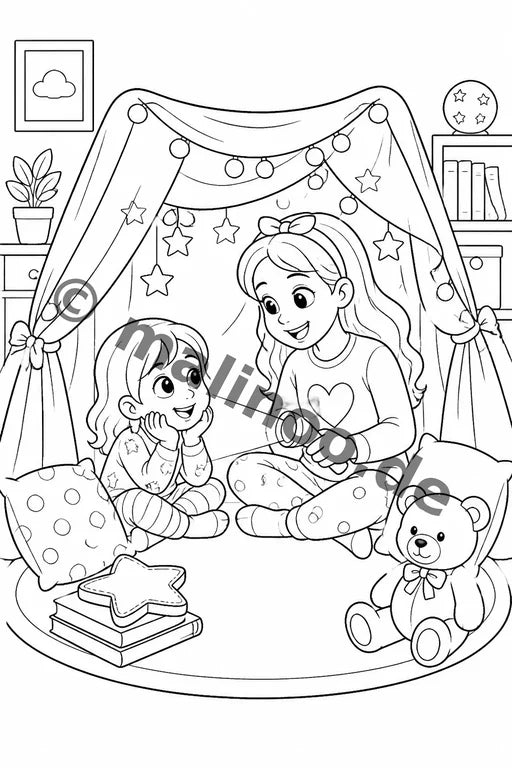 Große Schwester Malbuch 50 Ausmalbilder gedruckt+gebunden – Vorschaubild 9