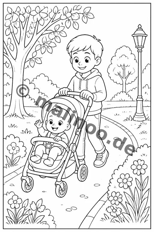 Großer Bruder Malbuch 100 Ausmalbilder gedruckt+gebunden – Vorschaubild 1