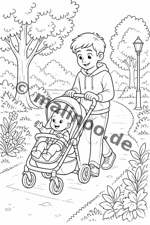 Großer Bruder Malbuch 100 Ausmalbilder gedruckt+gebunden – Vorschaubild 1