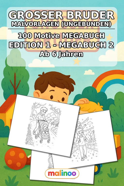 Großer Bruder Malbuch 100 Ausmalbilder gedruckt+lose – Cover