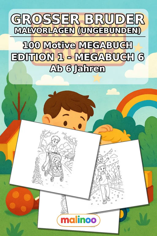 Großer Bruder Malbuch 100 Ausmalbilder gedruckt+lose – Cover