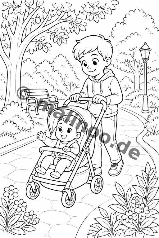 Großer Bruder Malbuch 20 Ausmalbilder PDF Download – Vorschaubild 1