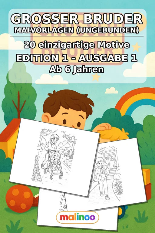 Großer Bruder Malbuch 20 Ausmalbilder gedruckt+lose – Cover