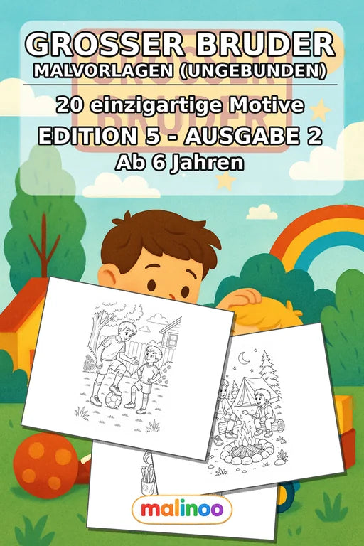 Großer Bruder Malbuch 20 Ausmalbilder gedruckt+lose – Cover